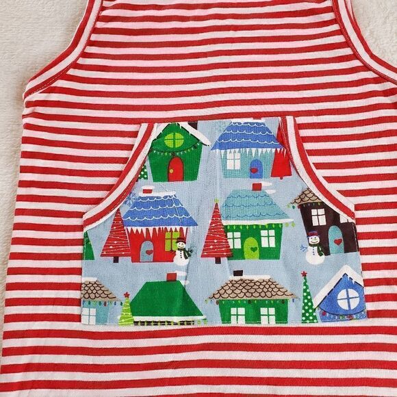 Fireflies & Fairytales Striped Christmas Hooded Top 3T - Picture 4 of 8